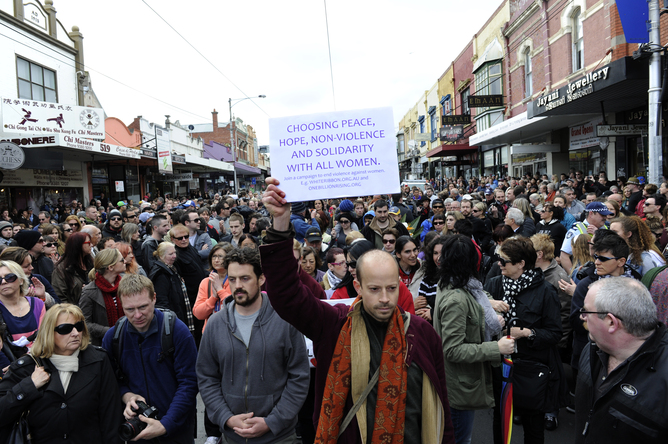 Jill Meagher march on Sydney Road, Brunswick, 30th of September 2012. Via Remember Our Sisters Everywhere