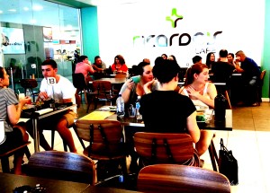People sitting inside Ricardo's Cafe