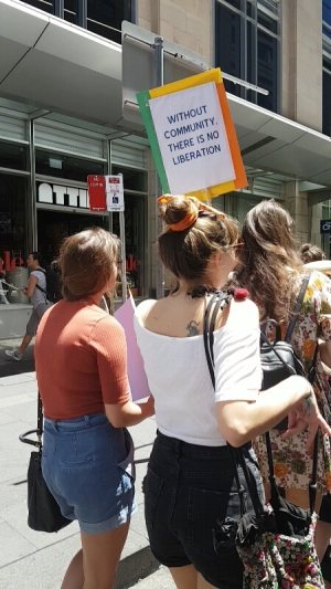 Protesters at the Women's March Sydney