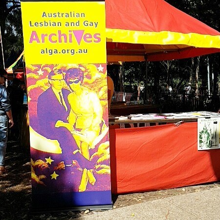 A stand of the Australian Lesbian and Gay Archives
